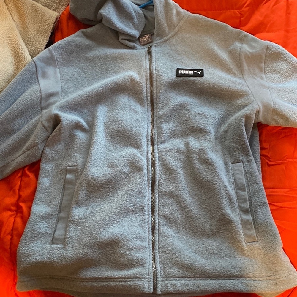 Men's Puma Sports Zip-Up Jacket Light Blue